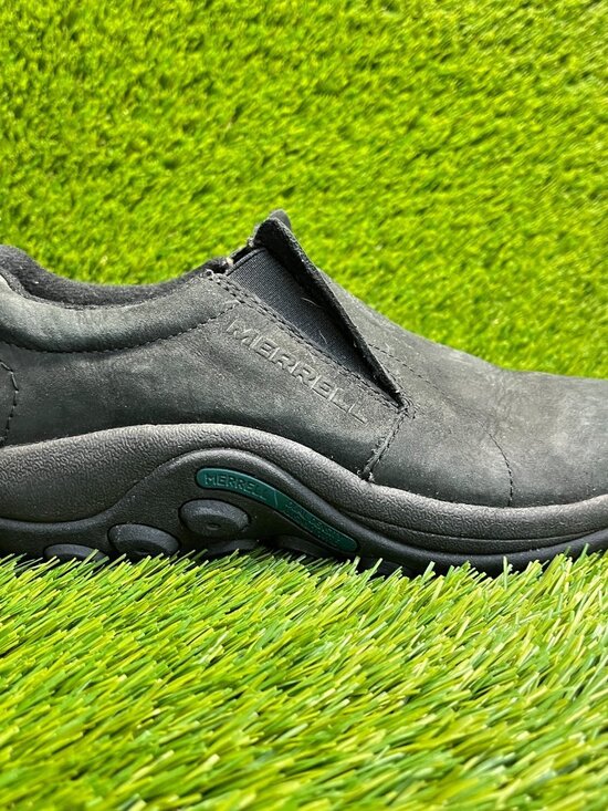 Merrell Shoes - Merrell Jungle Moc Womens Size 8 Black Casual Walking Nubuck Slip On Shoes